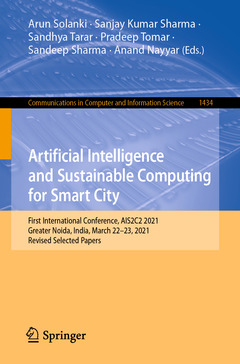 Couverture de l’ouvrage  Artificial Intelligence and Sustainable Computing for Smart City