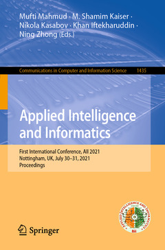 Couverture de l’ouvrage Applied Intelligence and Informatics