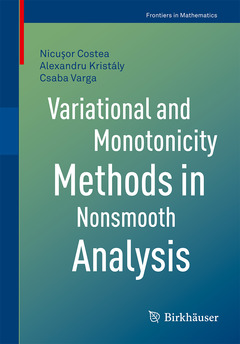 Couverture de l’ouvrage Variational and Monotonicity Methods in Nonsmooth Analysis