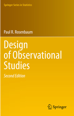 Couverture de l’ouvrage Design of Observational Studies