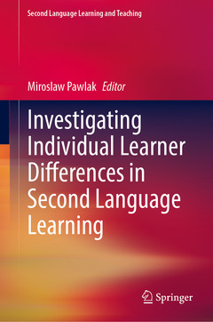 Couverture de l’ouvrage Investigating Individual Learner Differences in Second Language Learning