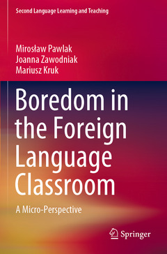 Couverture de l’ouvrage Boredom in the Foreign Language Classroom