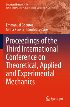 Couverture de l’ouvrage Proceedings of the Third International Conference on Theoretical, Applied and Experimental Mechanics