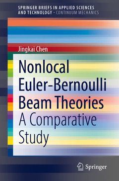 Couverture de l’ouvrage Nonlocal Euler-Bernoulli Beam Theories