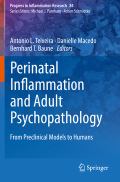 Couverture de l’ouvrage Perinatal Inflammation and Adult Psychopathology