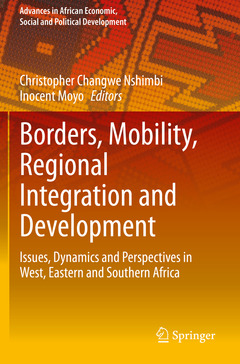 Couverture de l’ouvrage Borders, Mobility, Regional Integration and Development