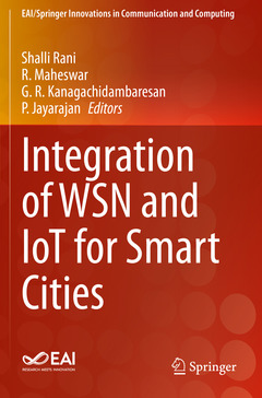 Couverture de l’ouvrage Integration of WSN and IoT for Smart Cities