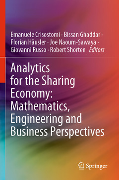 Couverture de l’ouvrage Analytics for the Sharing Economy: Mathematics, Engineering and Business Perspectives