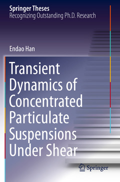 Couverture de l’ouvrage Transient Dynamics of Concentrated Particulate Suspensions Under Shear