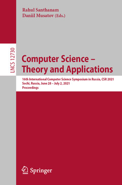Couverture de l’ouvrage Computer Science - Theory and Applications