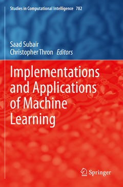 Couverture de l’ouvrage Implementations and Applications of Machine Learning