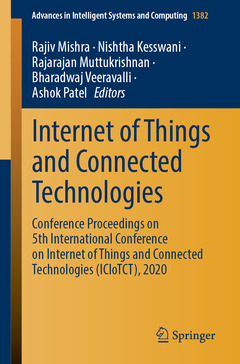 Couverture de l’ouvrage Internet of Things and Connected Technologies