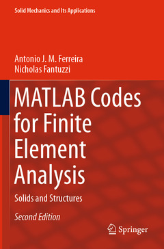 Cover of the book MATLAB Codes for Finite Element Analysis