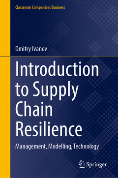 Couverture de l’ouvrage Introduction to Supply Chain Resilience