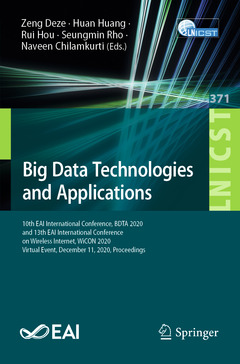 Couverture de l’ouvrage Big Data Technologies and Applications