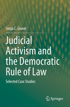 Couverture de l’ouvrage Judicial Activism and the Democratic Rule of Law