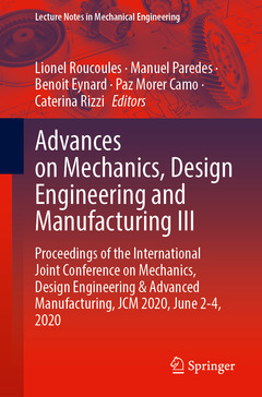 Couverture de l’ouvrage Advances on Mechanics, Design Engineering and Manufacturing III