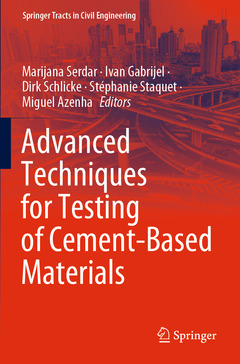 Couverture de l’ouvrage Advanced Techniques for Testing of Cement-Based Materials