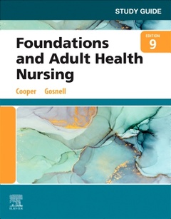 Couverture de l’ouvrage Study Guide for Foundations and Adult Health Nursing