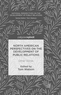 Cover of the book North American Perspectives on the Development of Public Relations