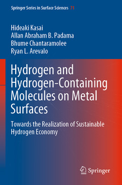 Couverture de l’ouvrage Hydrogen and Hydrogen-Containing Molecules on Metal Surfaces