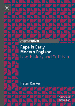Couverture de l’ouvrage Rape in Early Modern England