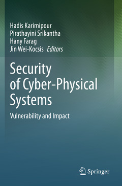 Couverture de l’ouvrage Security of Cyber-Physical Systems