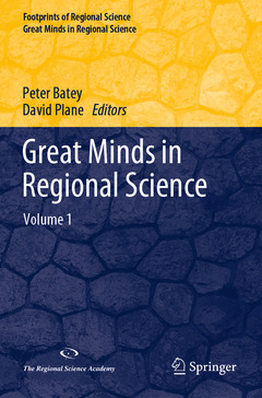 Cover of the book Great Minds in Regional Science