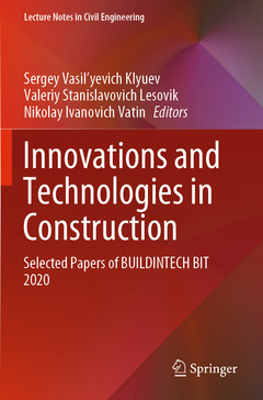 Couverture de l’ouvrage Innovations and Technologies in Construction