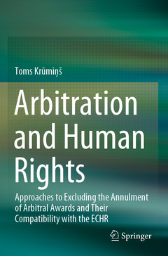 Couverture de l’ouvrage Arbitration and Human Rights