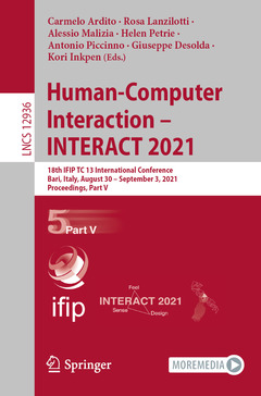 Couverture de l’ouvrage Human-Computer Interaction - INTERACT 2021