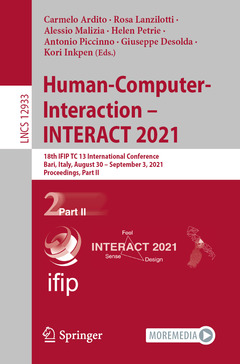 Cover of the book Human-Computer Interaction – INTERACT 2021