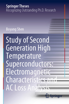 Couverture de l’ouvrage Study of Second Generation High Temperature Superconductors: Electromagnetic Characteristics and AC Loss Analysis