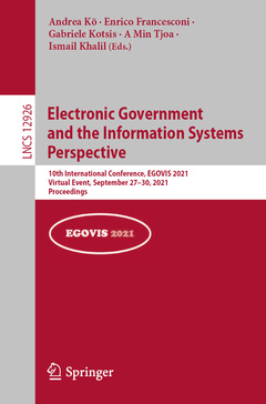 Couverture de l’ouvrage Electronic Government and the Information Systems Perspective
