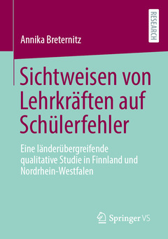 Cover of the book Sichtweisen von Lehrkräften auf Schülerfehler