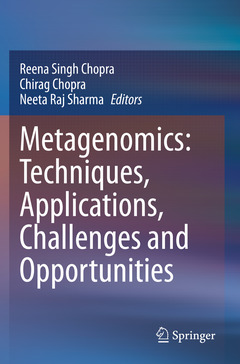Couverture de l’ouvrage Metagenomics: Techniques, Applications, Challenges and Opportunities