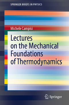 Couverture de l’ouvrage Lectures on the Mechanical Foundations of Thermodynamics