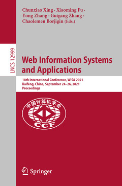 Couverture de l’ouvrage Web Information Systems and Applications