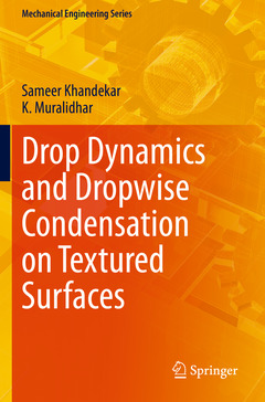 Couverture de l’ouvrage  Drop Dynamics and Dropwise Condensation on Textured Surfaces