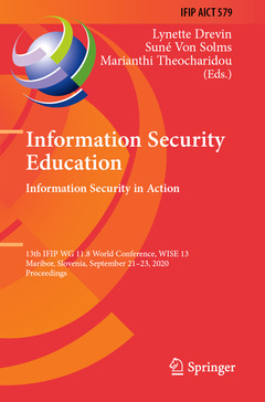 Couverture de l’ouvrage Information Security Education. Information Security in Action