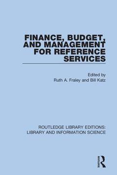 Cover of the book Finance, Budget, and Management for Reference Services