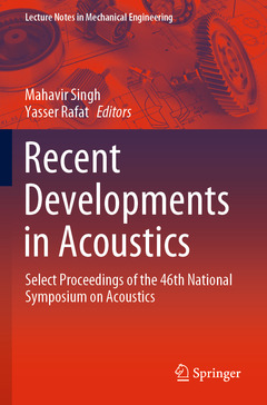 Couverture de l’ouvrage Recent Developments in Acoustics