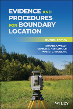 Couverture de l’ouvrage Evidence and Procedures for Boundary Location