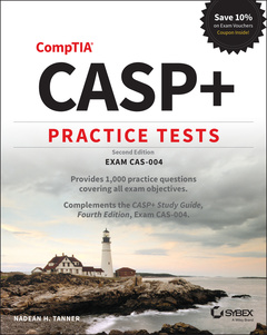 Couverture de l’ouvrage CASP+ CompTIA Advanced Security Practitioner Practice Tests