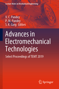 Couverture de l’ouvrage Advances in Electromechanical Technologies