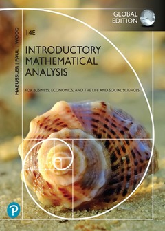 Couverture de l’ouvrage Introductory Mathematical Analysis for Business, Economics, and the Life and Social Sciences, Global Edition