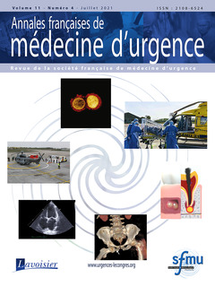 Couverture de l’ouvrage Annales françaises de médecine d'urgence Vol. 11 n° 4 - Juillet 2021