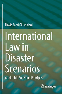 Couverture de l’ouvrage International Law in Disaster Scenarios