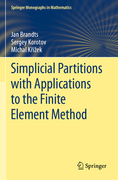 Couverture de l’ouvrage Simplicial Partitions with Applications to the Finite Element Method