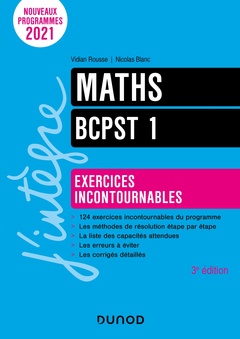 Couverture de l’ouvrage Maths exercices incontournables BCPST 1 - 3e éd.